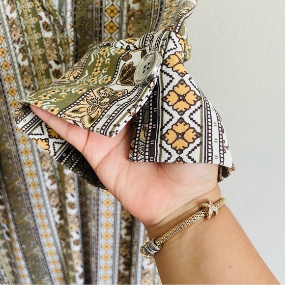 Mlle Gabrielie woman’s 3X Patterned Long Sleeve midi Dress casual modern gmacore - Picture 5 of 9